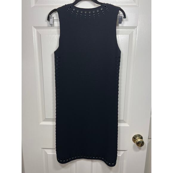 New Derek Lam 10 CROSBY Lace Up Embroidered Grommet Tank Dress Black 2 / XS - Picture 6 of 10